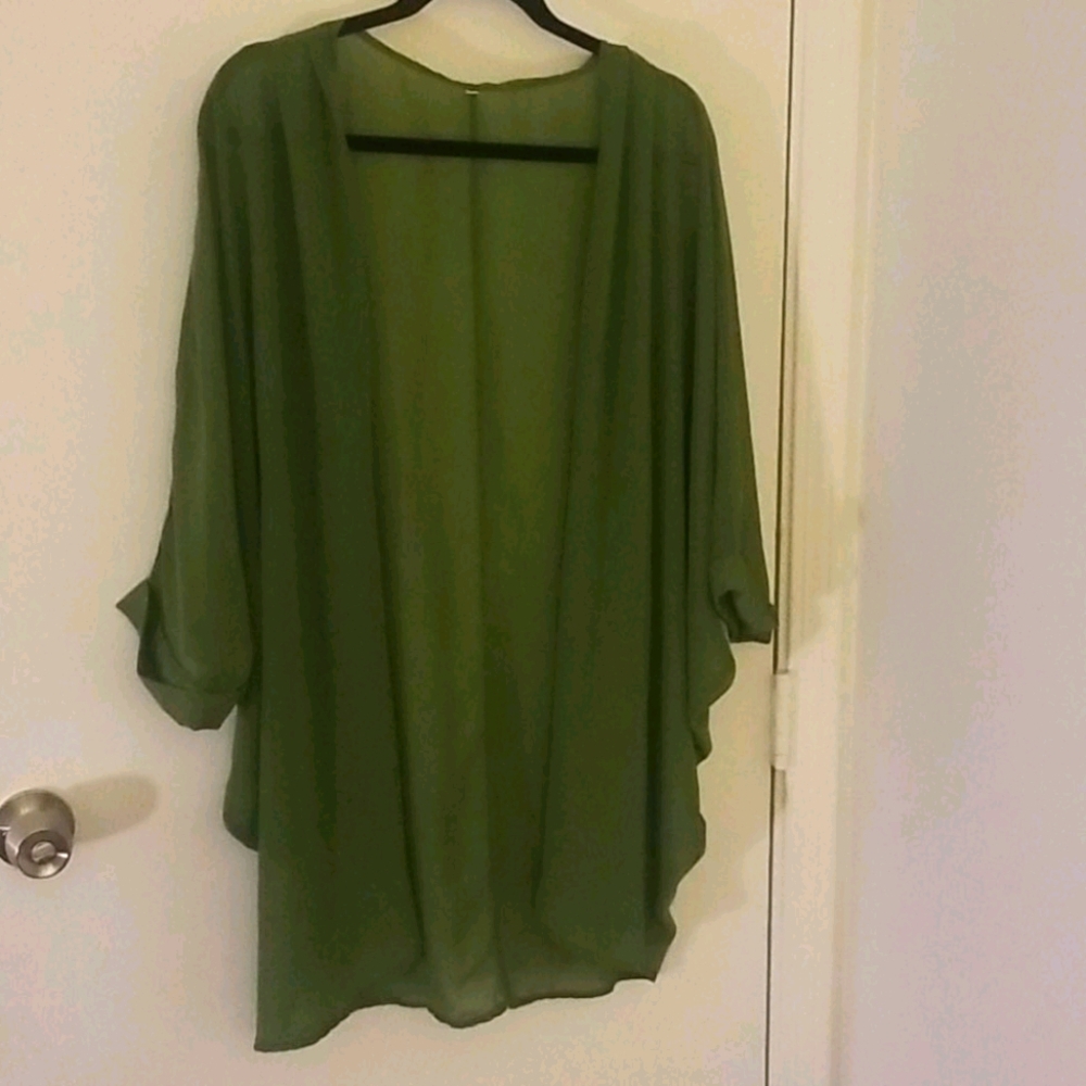 Sheer jacket - hunter green